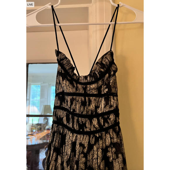 Free People Black and Cream Maxi Dress - Picture 6 of 6